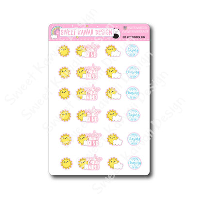 Kawaii Summer Sun Stickers