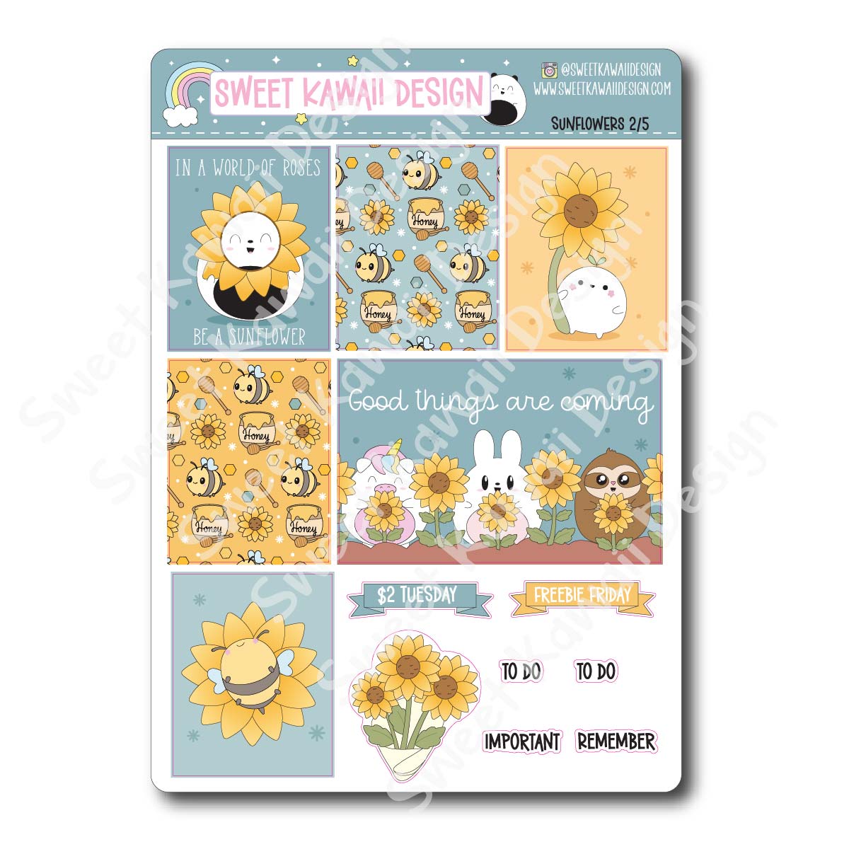 Weekly Kit - Sunflowers - SIZE OPTIONS AVAILABLE