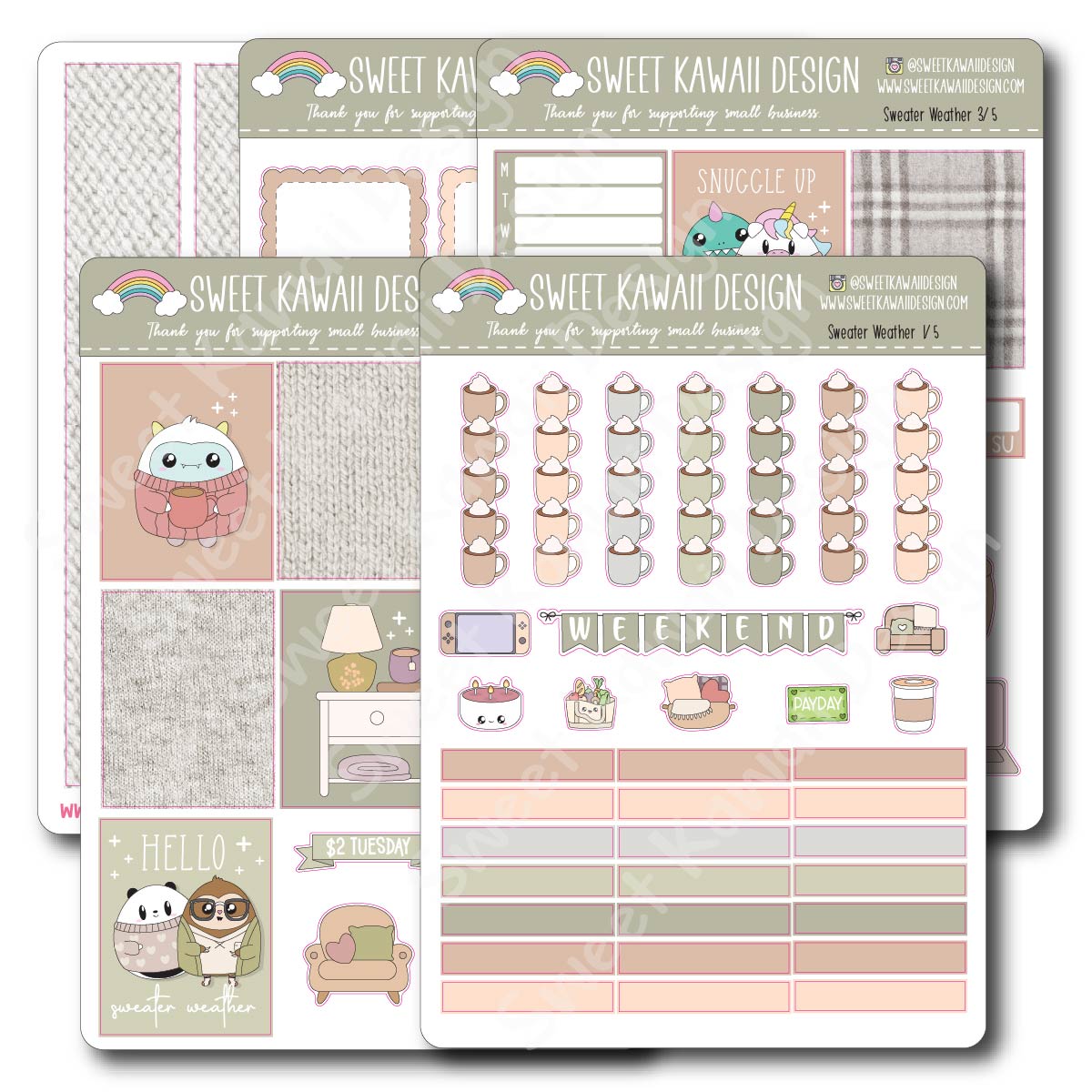 Weekly Kit - Anti Stress Sweet Kawaii Design You may also receive a special  surprise if you place your order today