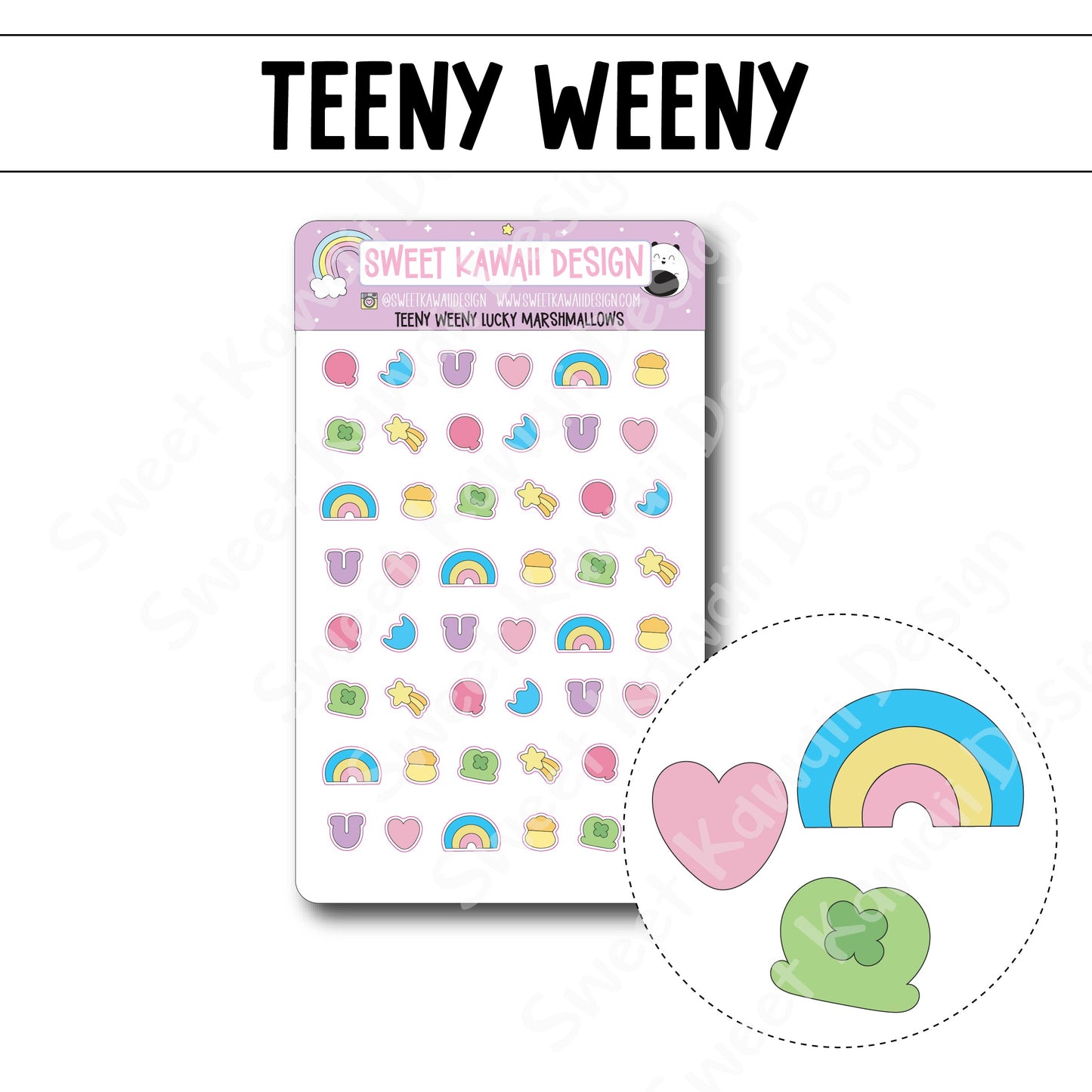 Teeny Weeny Lucky Marshmallows Stickers