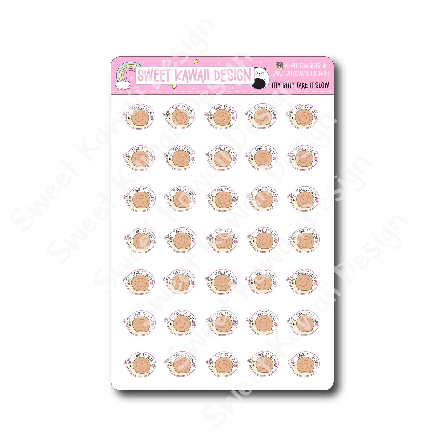 Kawaii Take it Slow Stickers