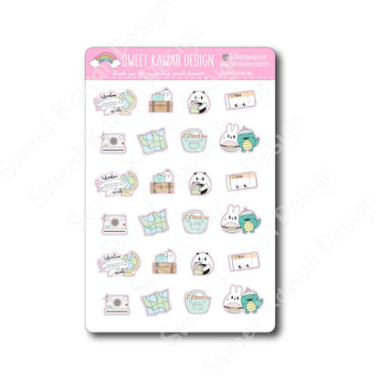 Kawaii Travel Mix Stickers