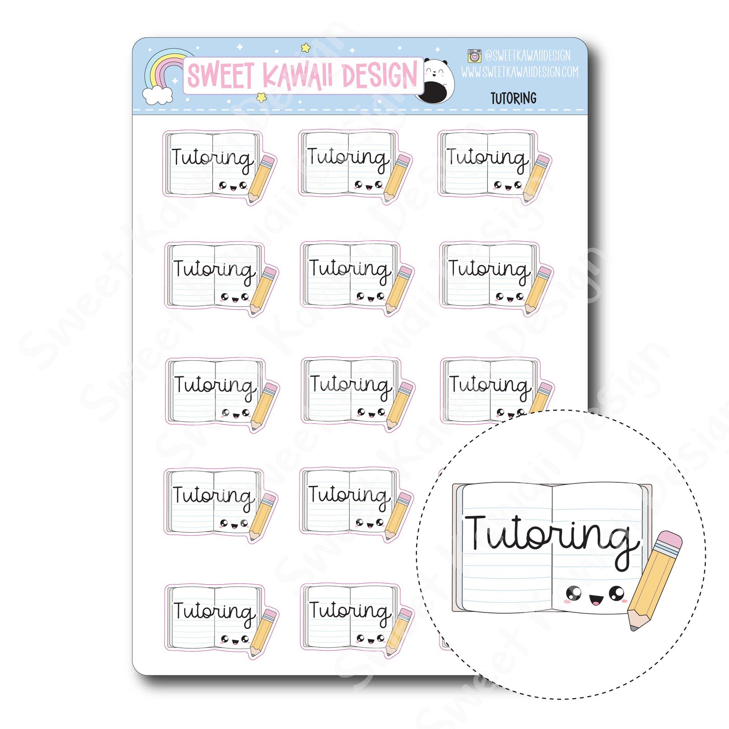 Kawaii Tutoring Stickers