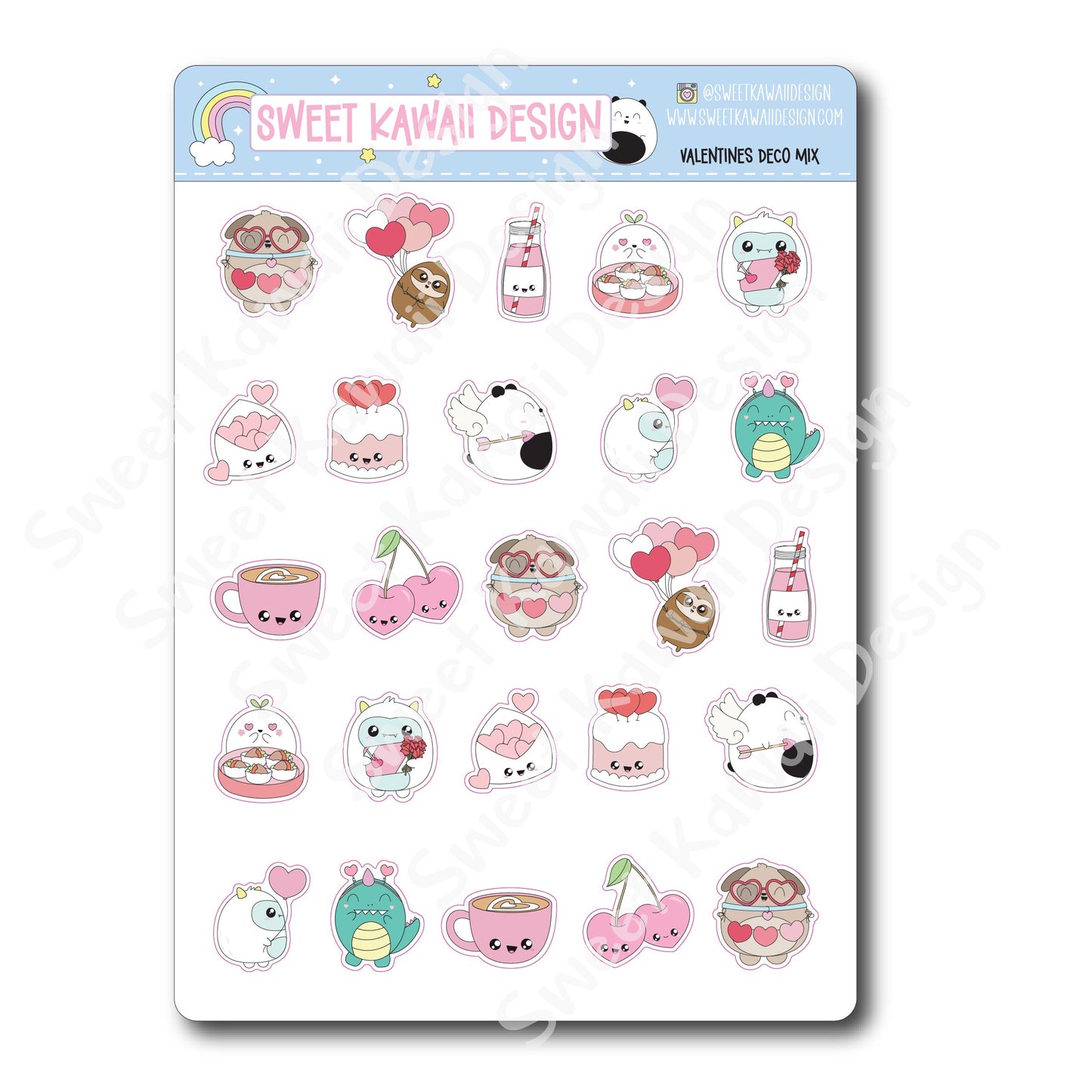 Kawaii Valentine’s Day Deco Stickers