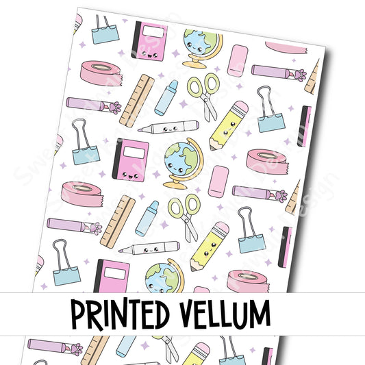 Printed Vellum - Back to School