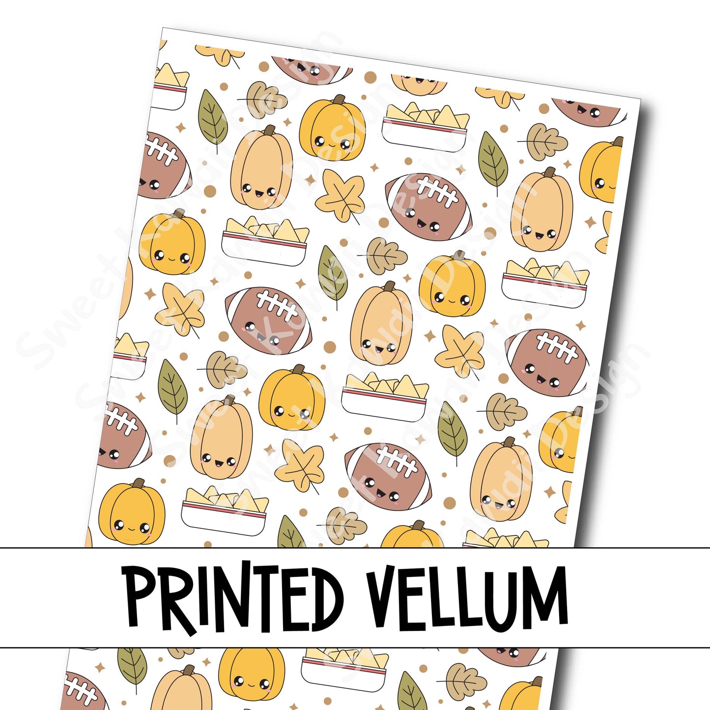 Printed Vellum - Fall Football