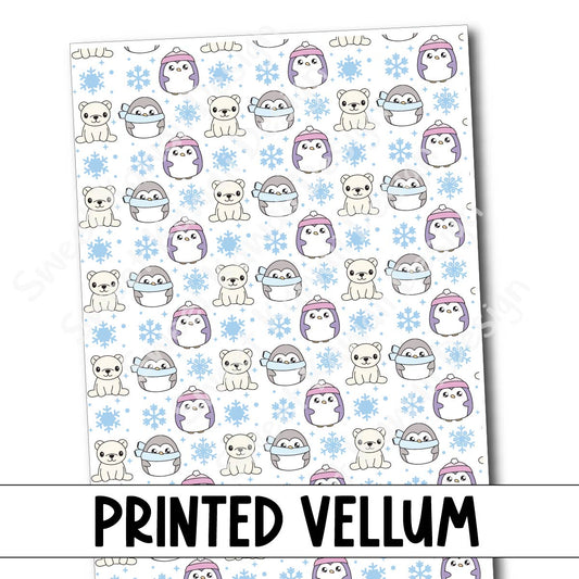 Printed Vellum - Penguins