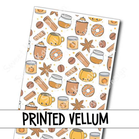 Printed Vellum - Pumpkin Spice