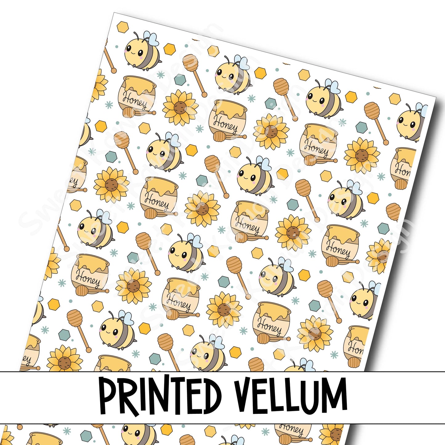 Printed Vellum - Sunflowers