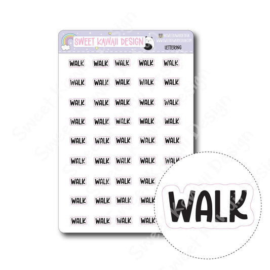 Lettering - Walk