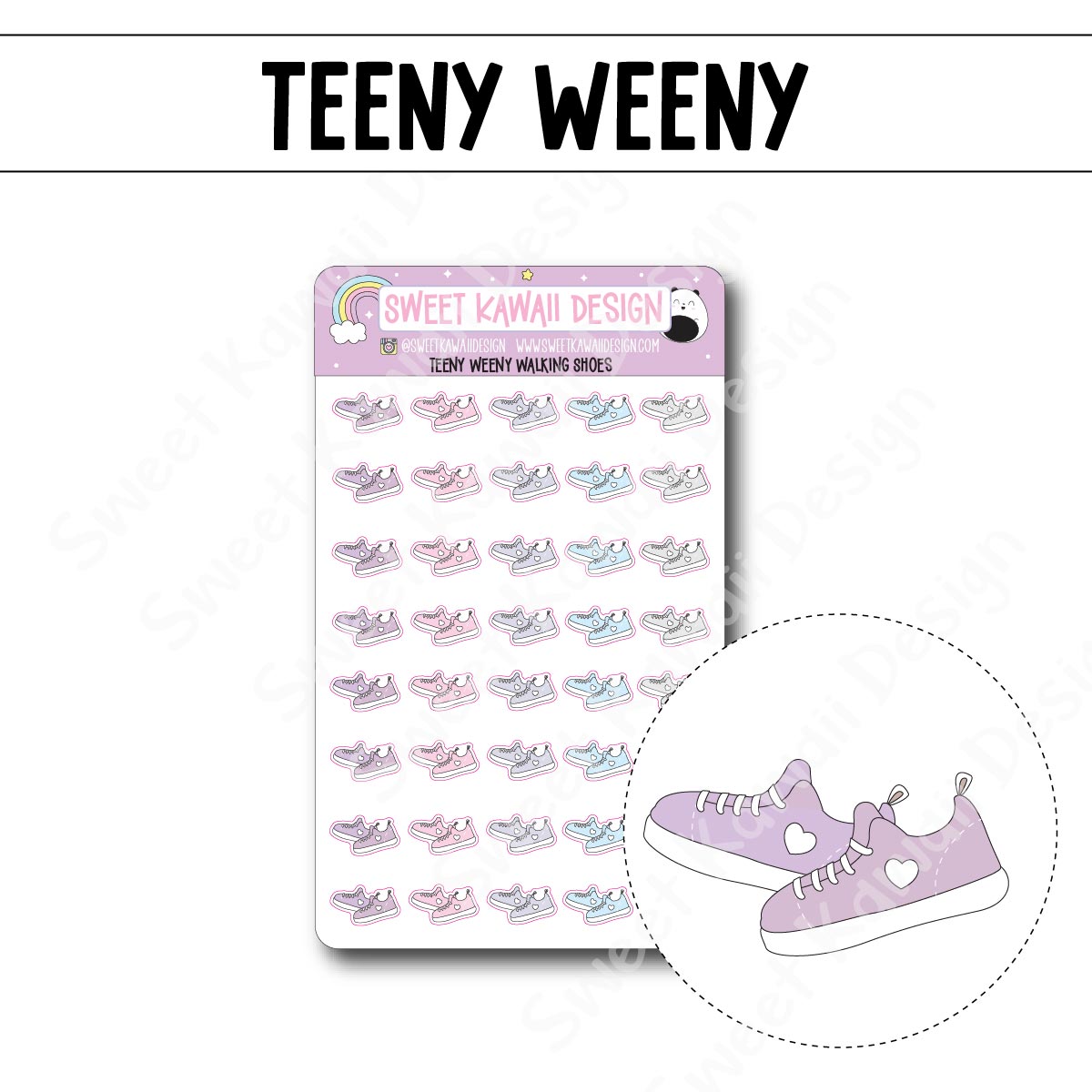 Teeny Weeny Walking Shoes Stickers