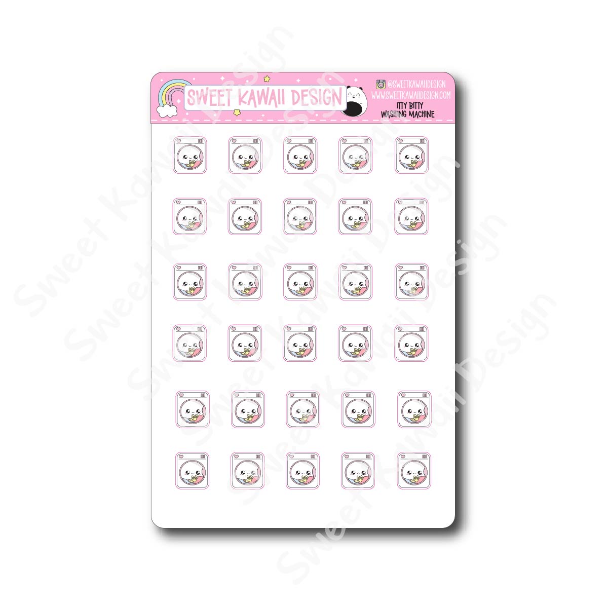 Kawaii Washing Machine Stickers