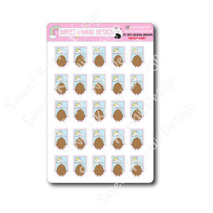 Kawaii Weather Window Stickers - Options Available