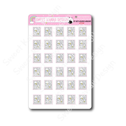 Kawaii Weather Window Stickers - Options Available