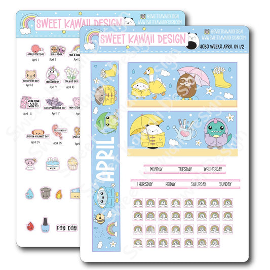 April 2025 Monthly Overview Stickers - HOBONICHI WEEKS