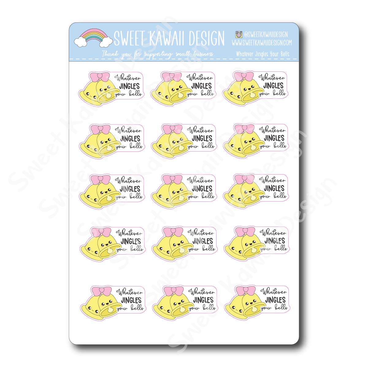 Kawaii Whatever Jingles Your Bells Stickers