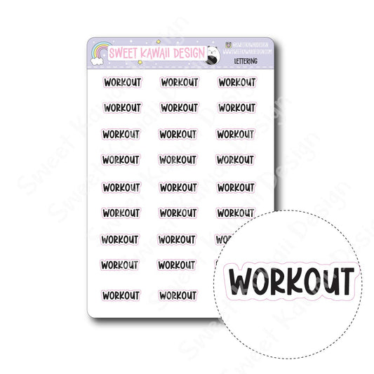 Lettering - Workout