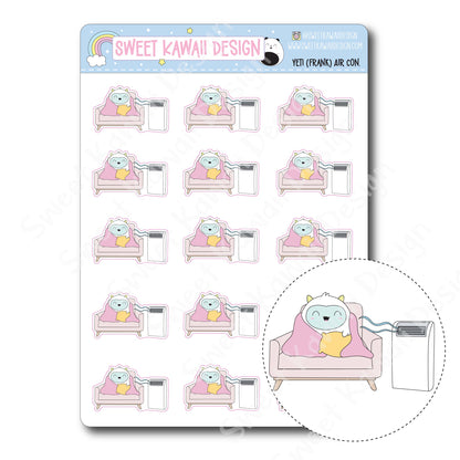 Kawaii Yeti (Frank) Stickers  - Air Conditioning