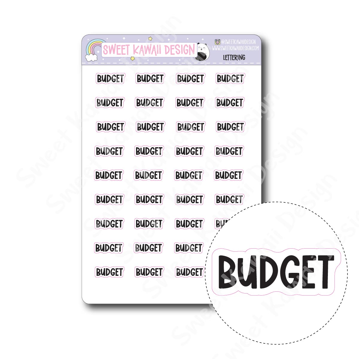 Lettering - Budget