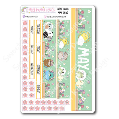 May 2025 Monthly Overview Stickers - Hobo COUSIN