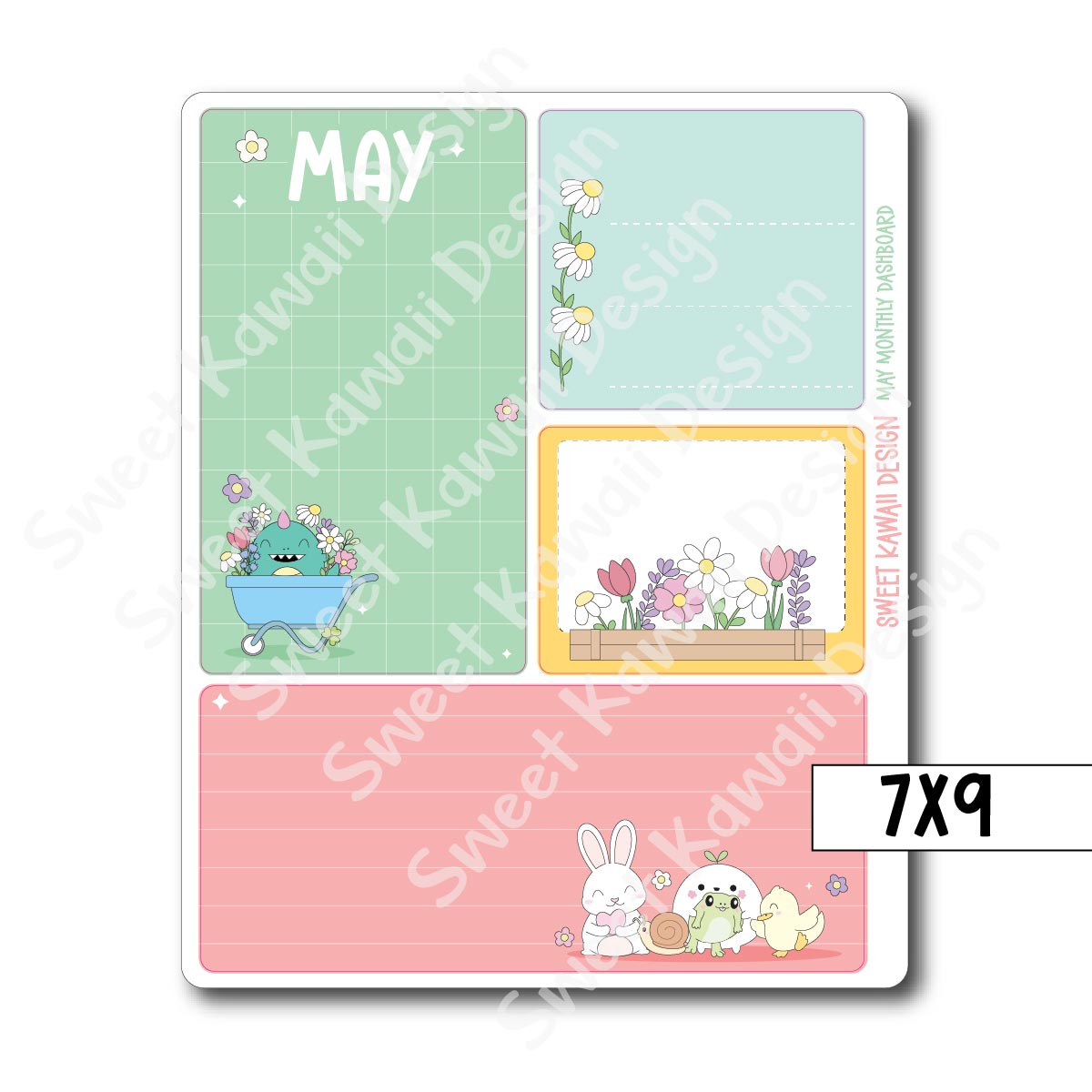 Kawaii Monthly Dashboard - May - Sizes Available