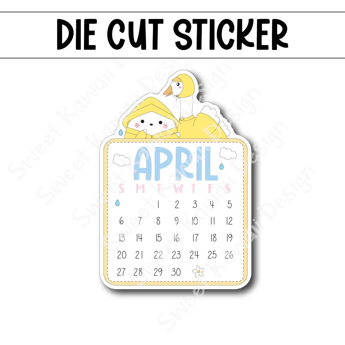 April 2025 Monthly Die Cut Sticker