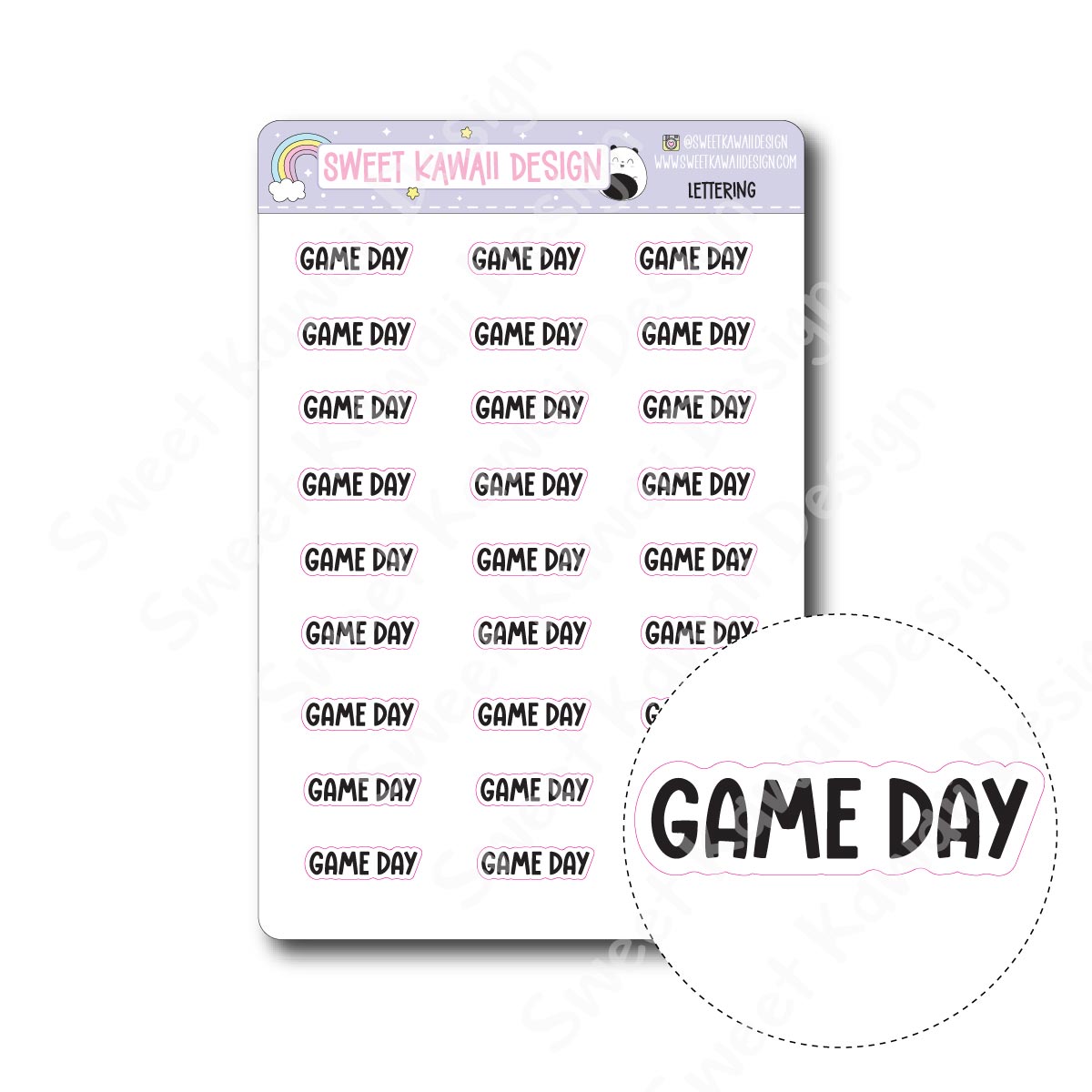 Lettering - Game Day