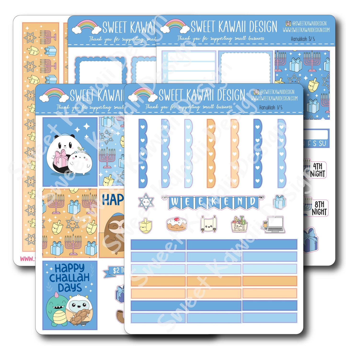 Weekly Kit  - Hanukkah - SIZE OPTIONS AVAILABLE