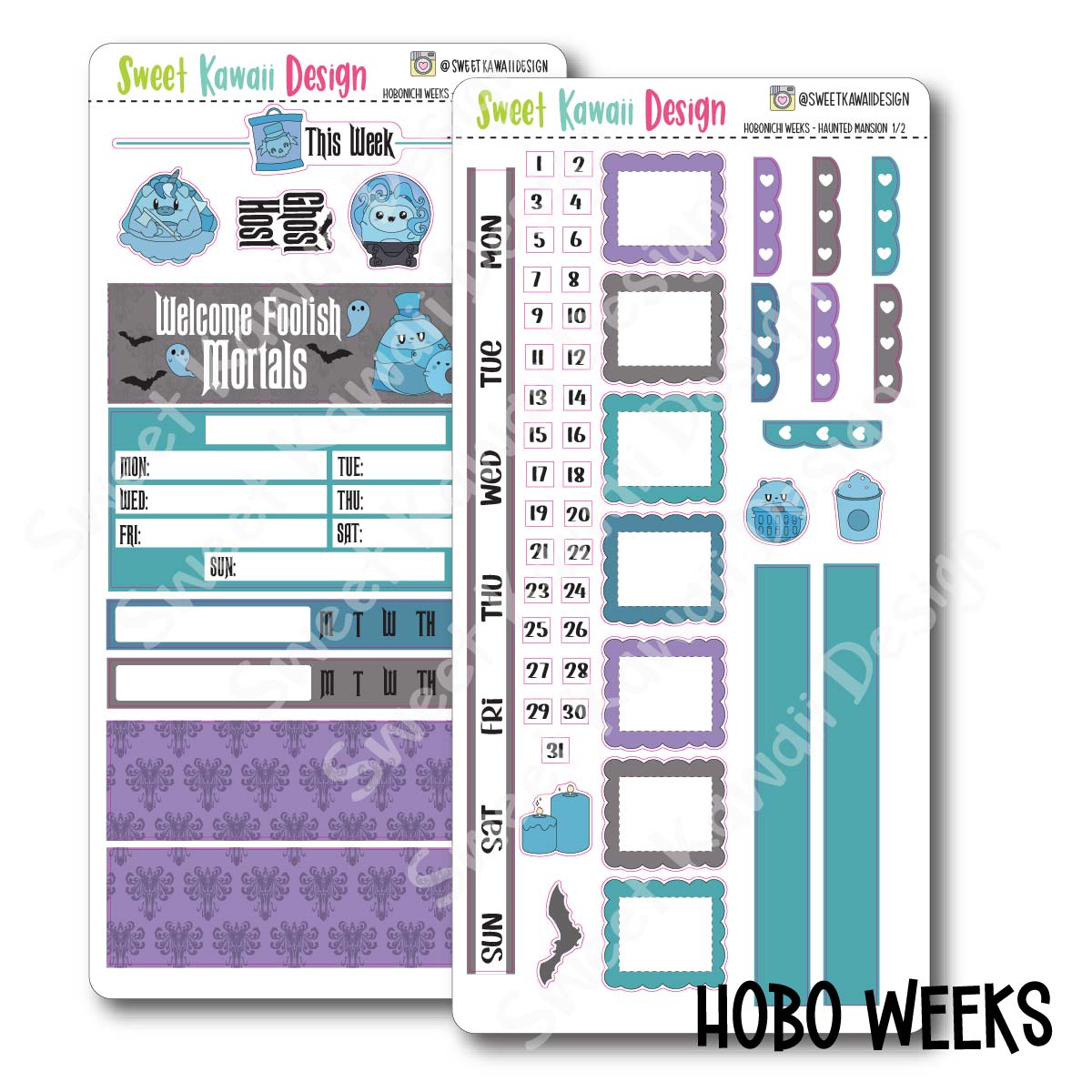 Weekly Kit  - Haunted Mansion - SIZE OPTIONS AVAILABLE