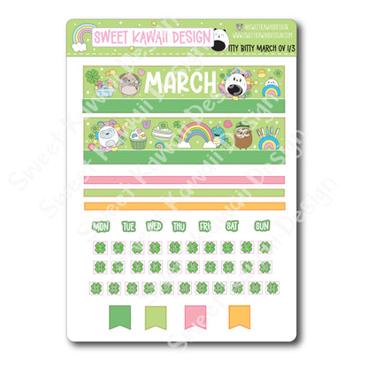 Itty Bitty March 2025 Monthly Overview Stickers