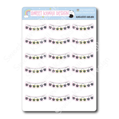 Kawaii Sunglasses Garland Stickers