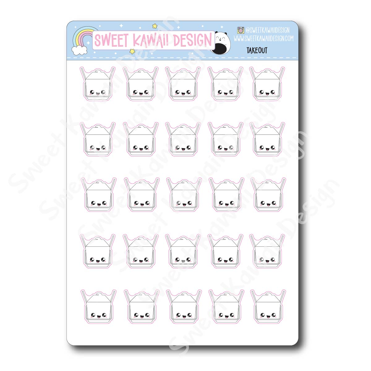 Kawaii Takeout Stickers