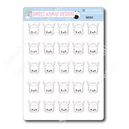 Kawaii Takeout Stickers