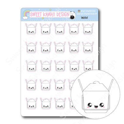 Kawaii Takeout Stickers