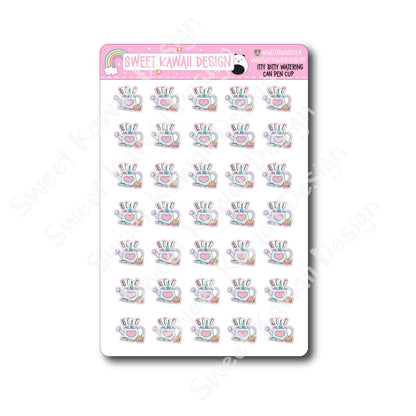 Kawaii Watering Can Pen Cup Stickers