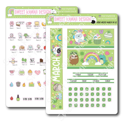 March 2025 Monthly Overview Stickers - HOBONICHI WEEKS