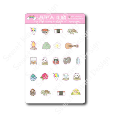 Kawaii Aloha Mix Stickers