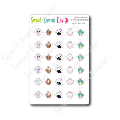 Kawaii Angel Critter Stickers