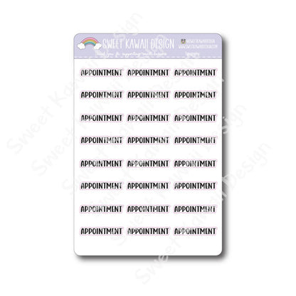 Typography Stickers - Appointment*