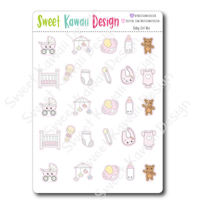 Kawaii Baby Stickers - Options Available