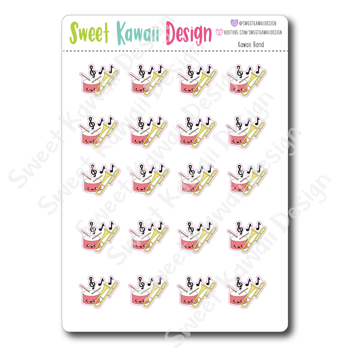 Kawaii Band Stickers