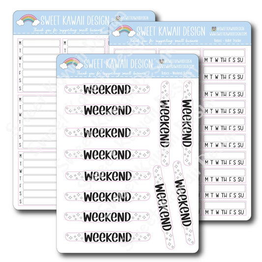 Basics - Functional Stickers - Size options available