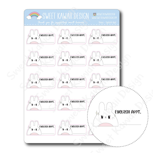 Kawaii Beaux Stickers - Eyelash Appt