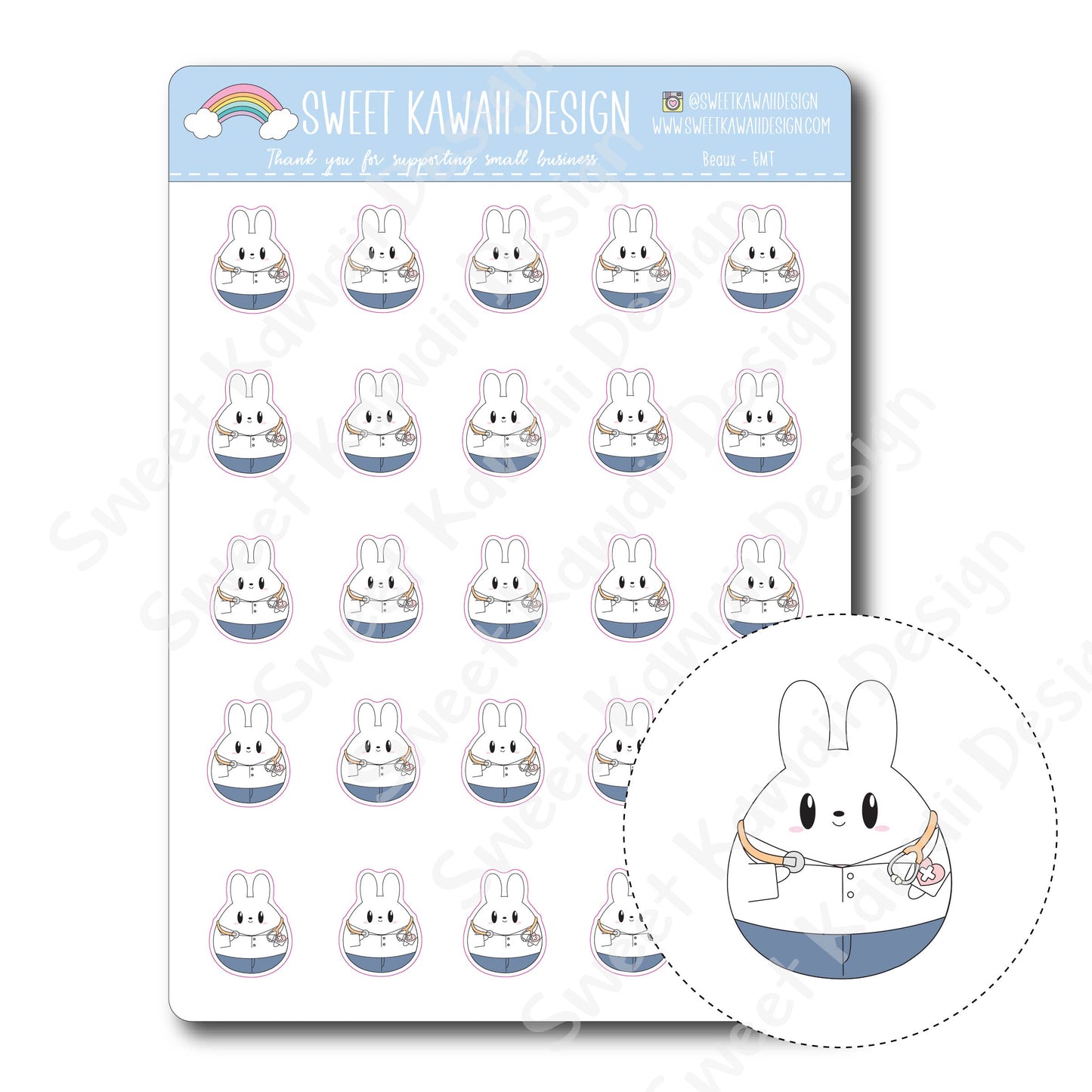 Kawaii Beaux Stickers - EMT