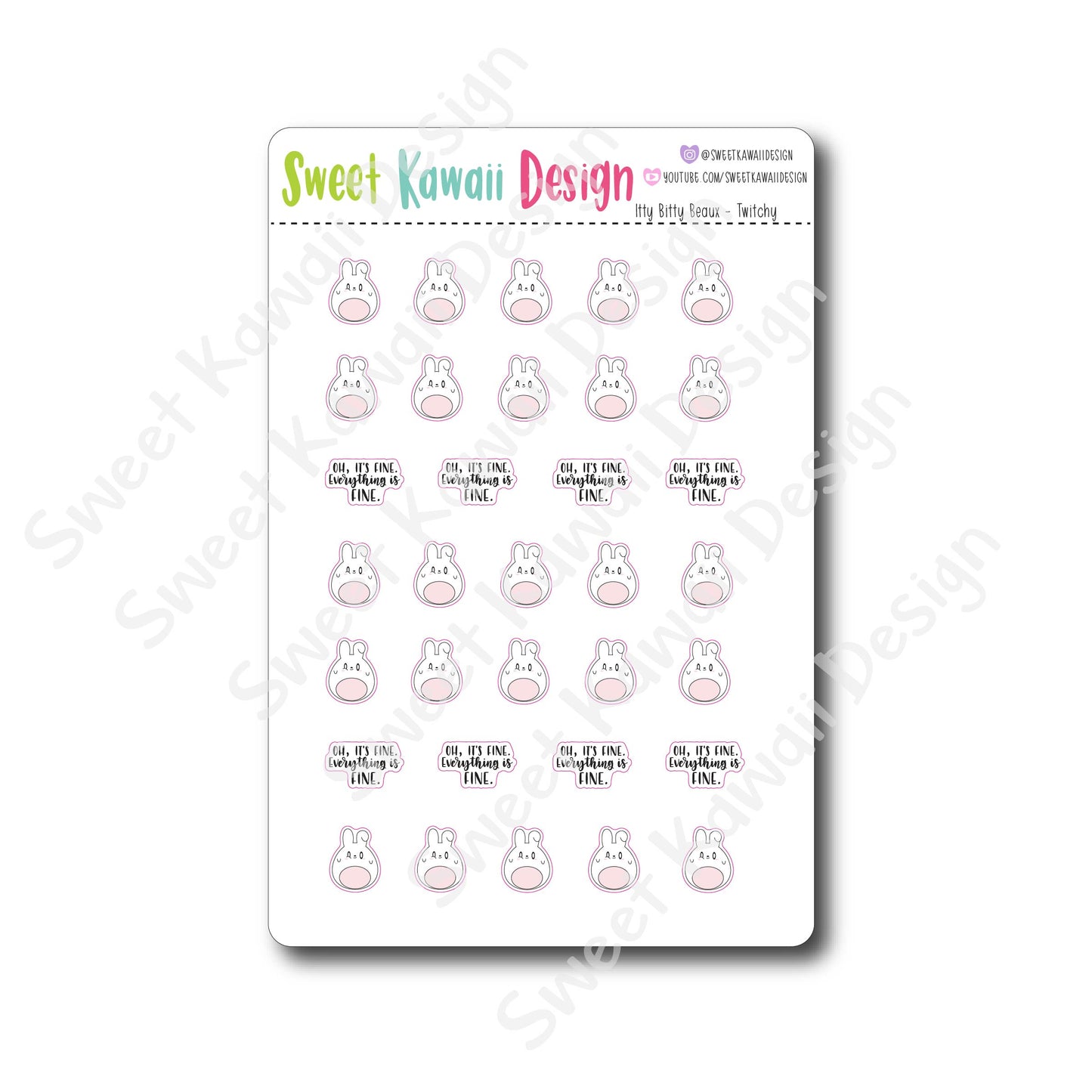 Kawaii Beaux Stickers - Twitchy