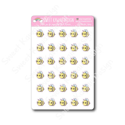 Kawaii Bee Stickers - Glasses