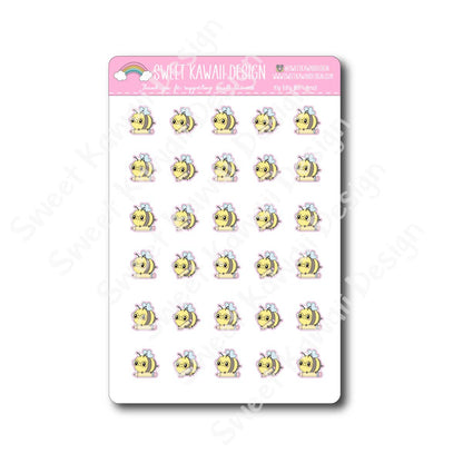 Kawaii Bee Stickers - Pencil