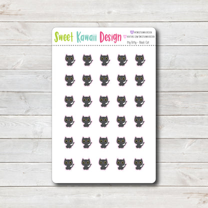 Kawaii Black Cat Stickers