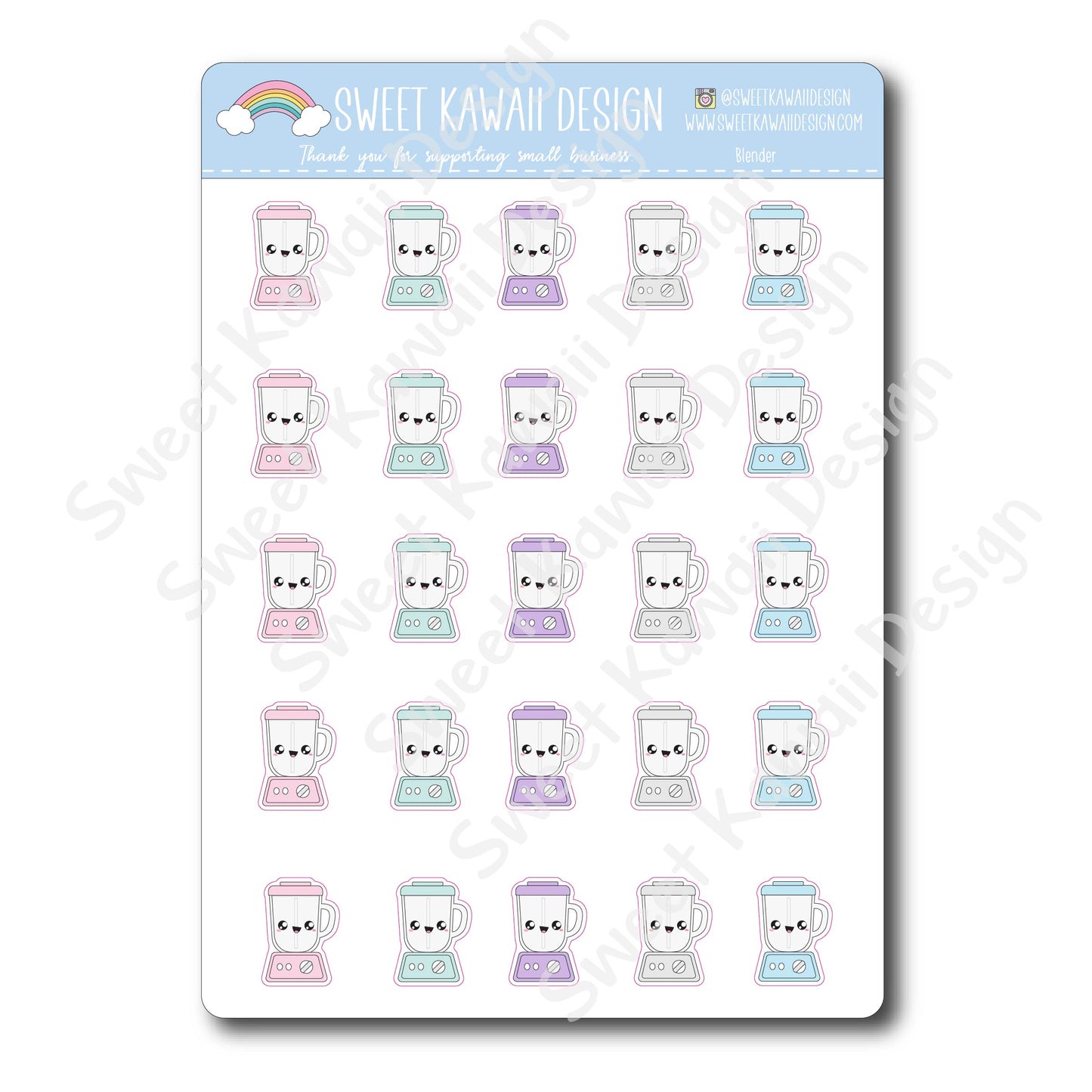 Kawaii Blender Stickers