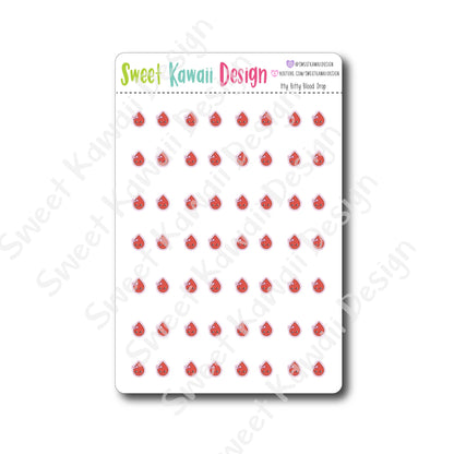 Kawaii Itty Bitty Blood Drop Stickers